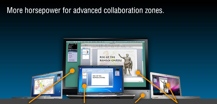 More horepower for advanced collaboration zones.